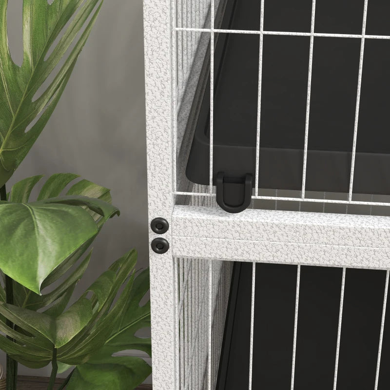 Rolling Small Animal Cage With Hammock, Ferret Cage, Chinchilla Cage, Pet Habitat, WIth 4 Doors, Removable Tray